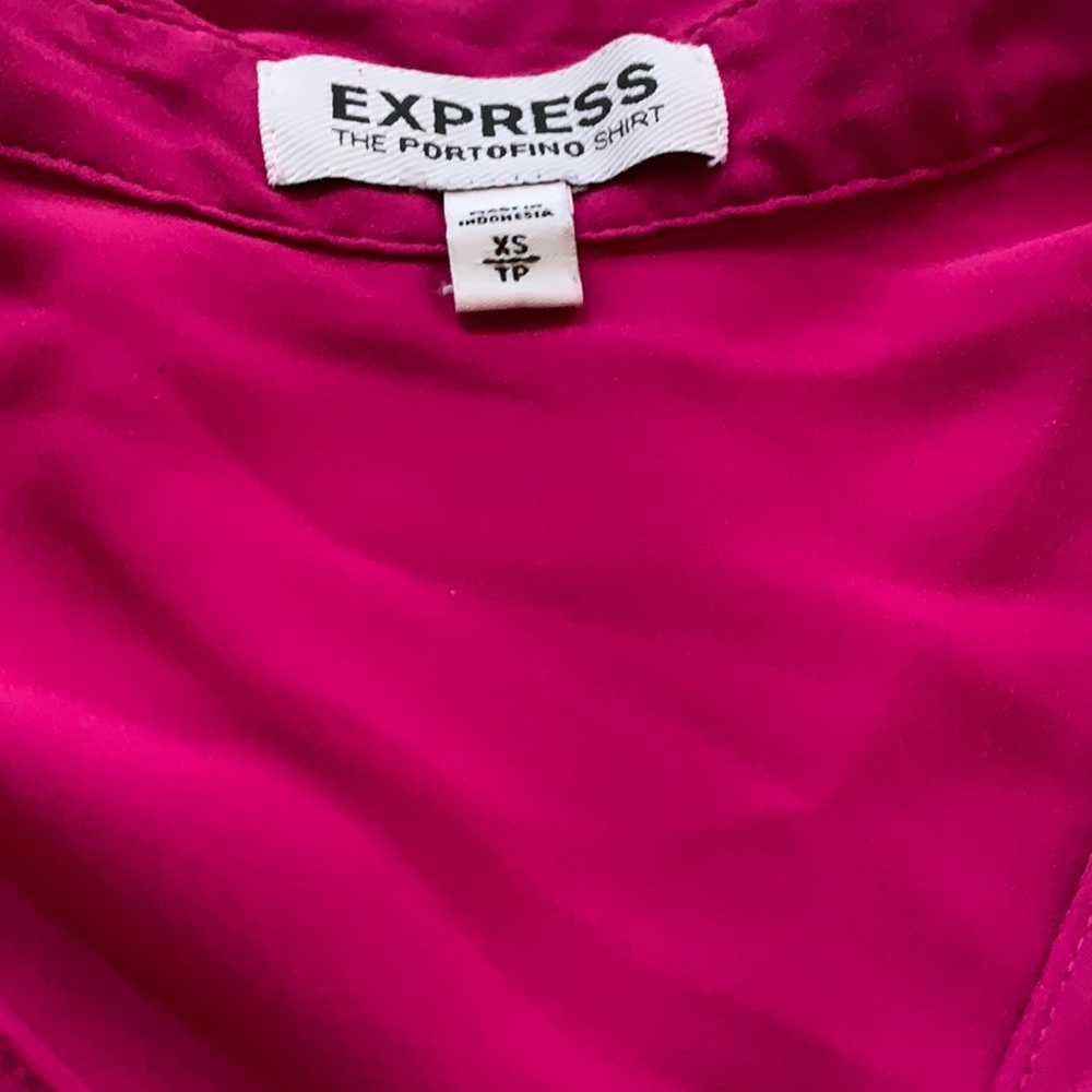 Fuchsia Sheer Button Down From Express - image 3
